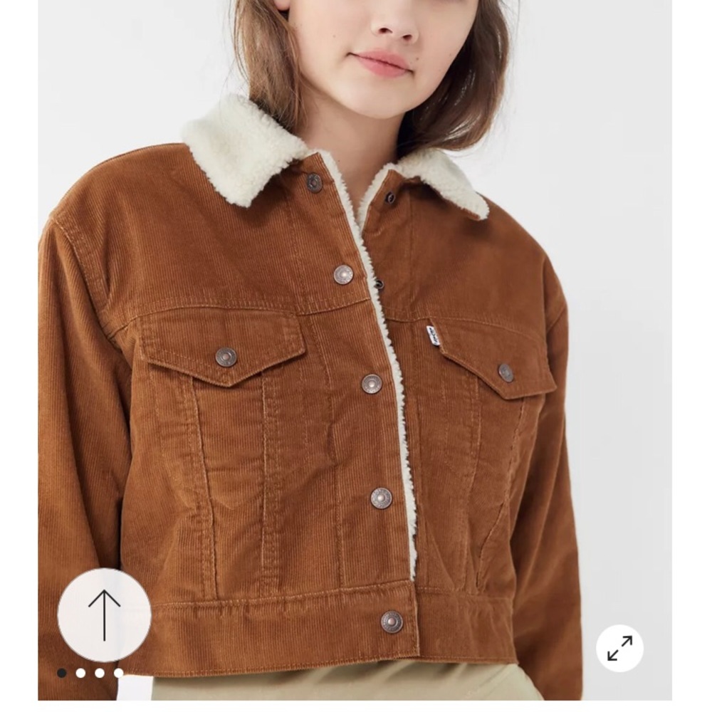 Levi’s Corduroy Teddy Fleece Crop Jacket